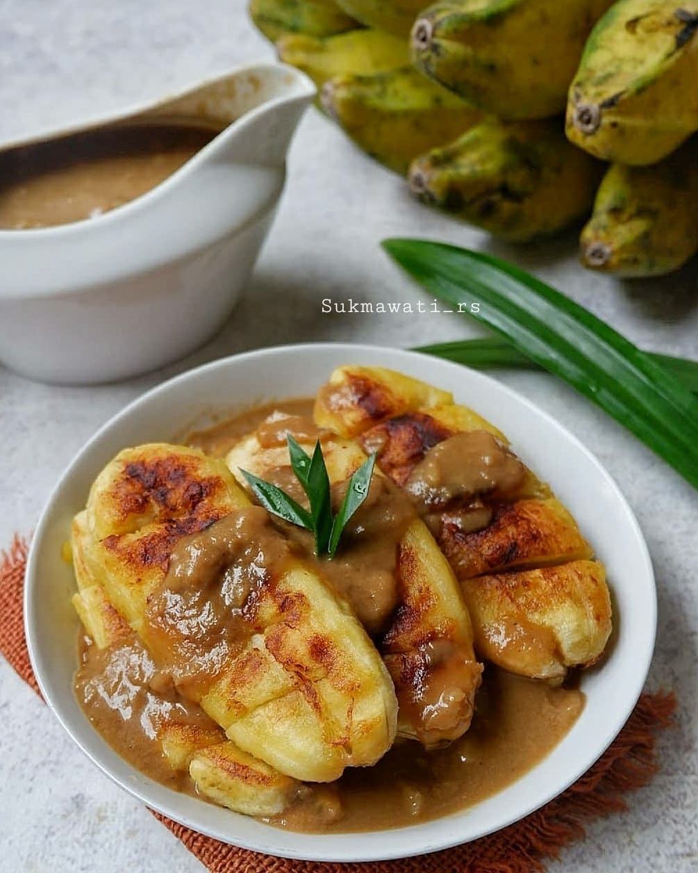 Resep Pisang Gapit Saus Durian
