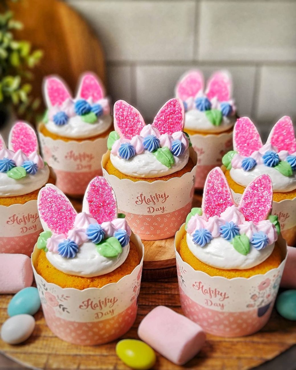 Resep Bunny Ears Vanilla Cupcakes
